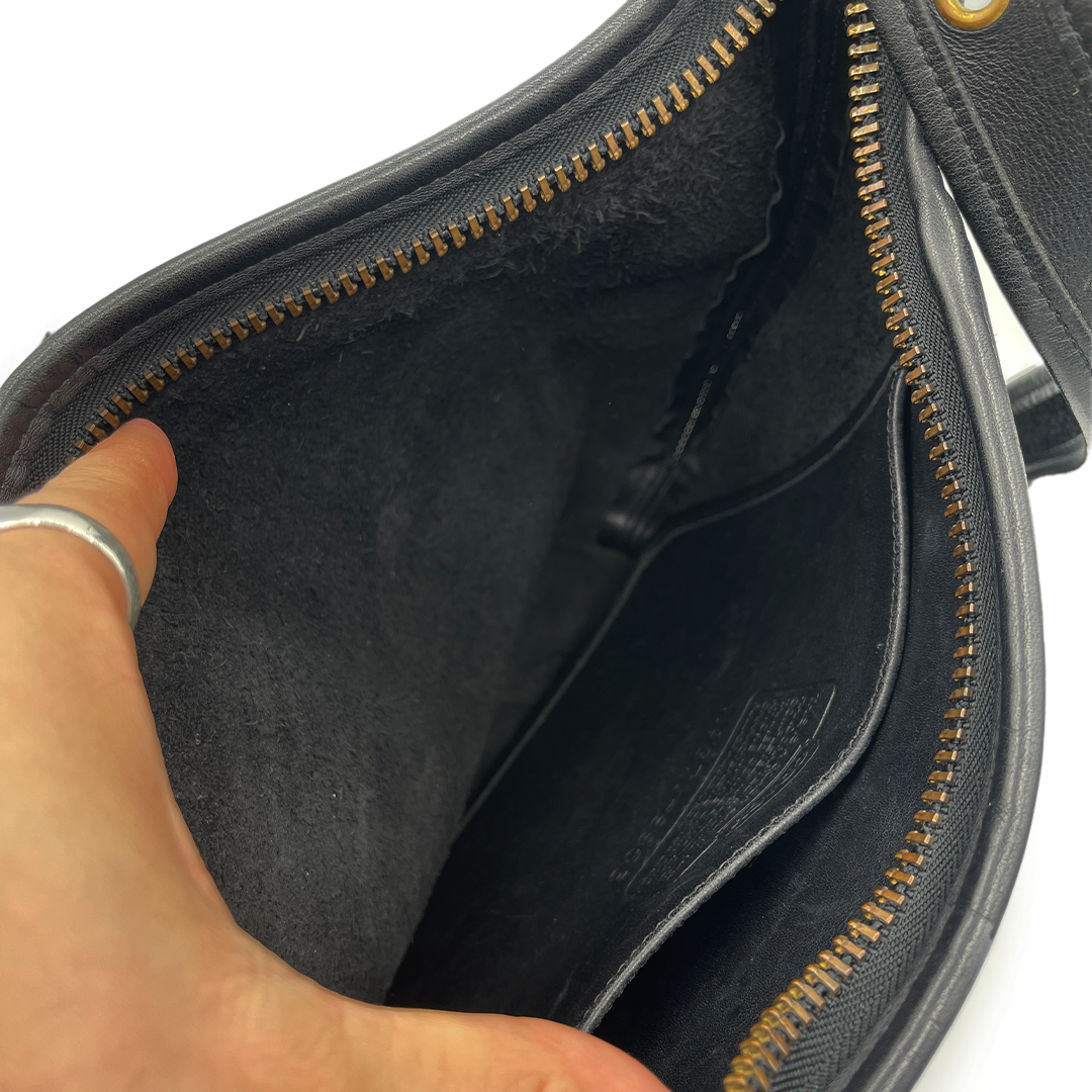 Coach Vintage Black Leather Bucket Bag