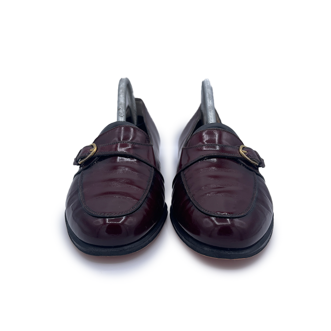 Salvatore Ferragamo Men's Burgundy Leather Loafers, 7.5 UK