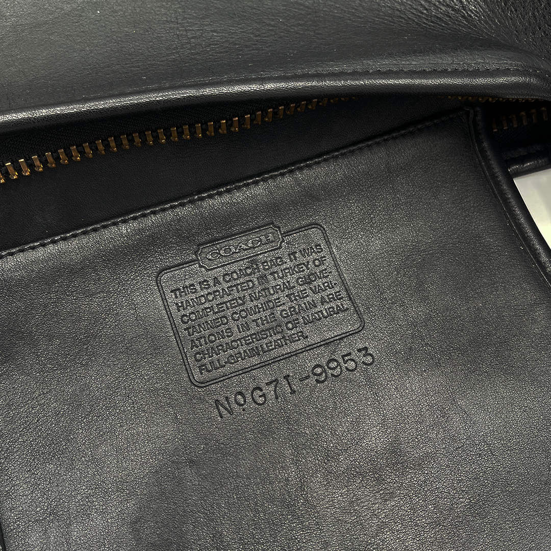 Coach Vintage Black Leather Bucket Bag