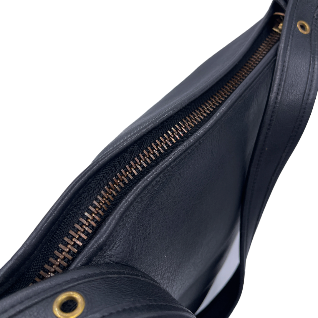 Coach Vintage Black Leather Bucket Bag