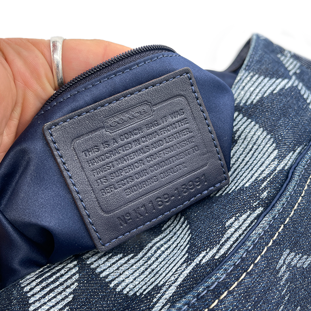 Coach Denim Blue Shoulder Bag