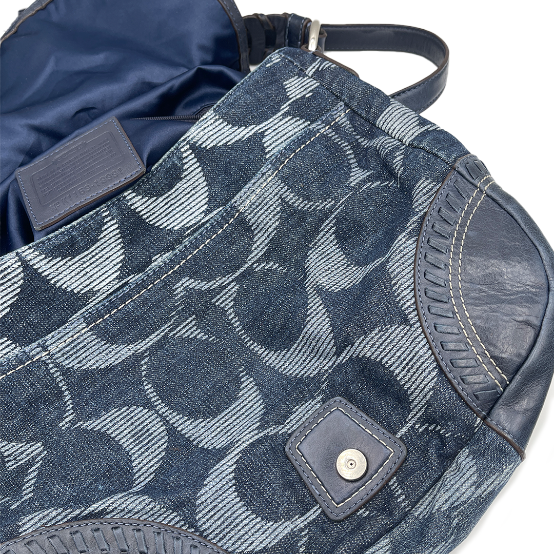Coach Denim Blue Shoulder Bag